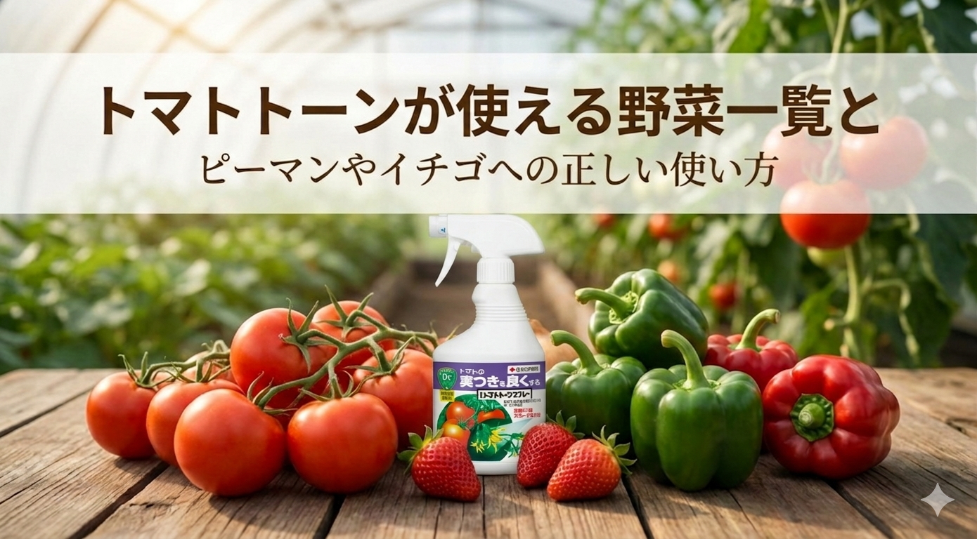 トマトトーンが使える野菜一覧とピーマンやイチゴへの正しい使い方