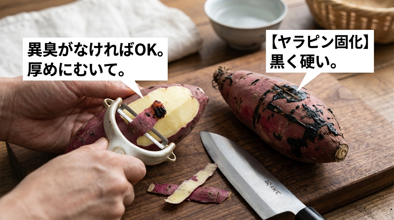 さつまいもに空洞や黒カビを発見!切り落とす基準と注意点を解説