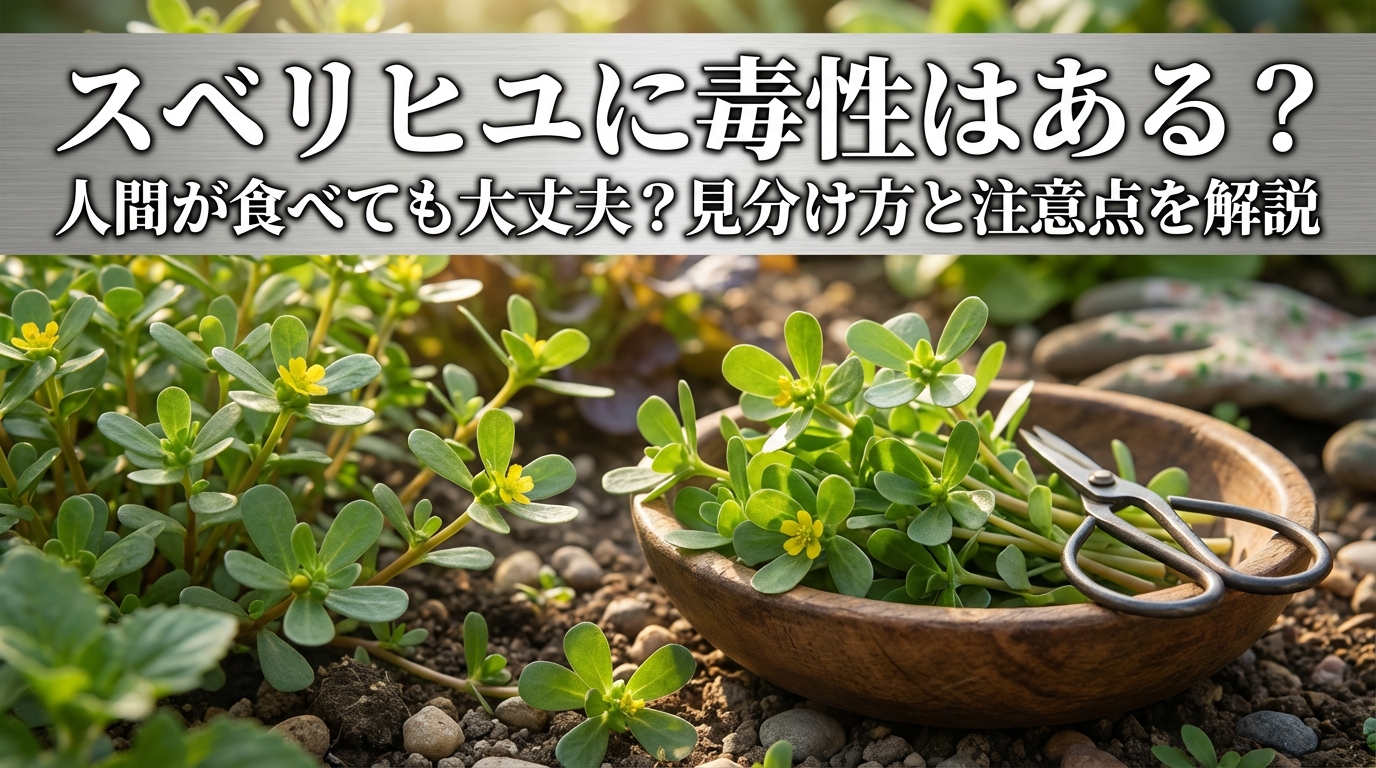 スベリヒユに毒性はある？人間が食べても大丈夫？見分け方と注意点を解説