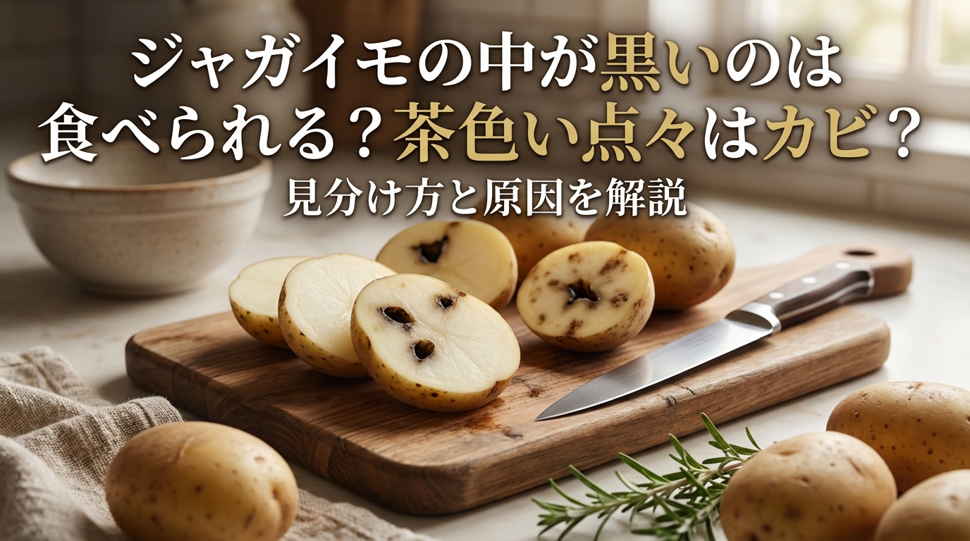 ジャガイモの中が黒いのは食べられる？茶色い点々はカビ？見分け方と原因を解説