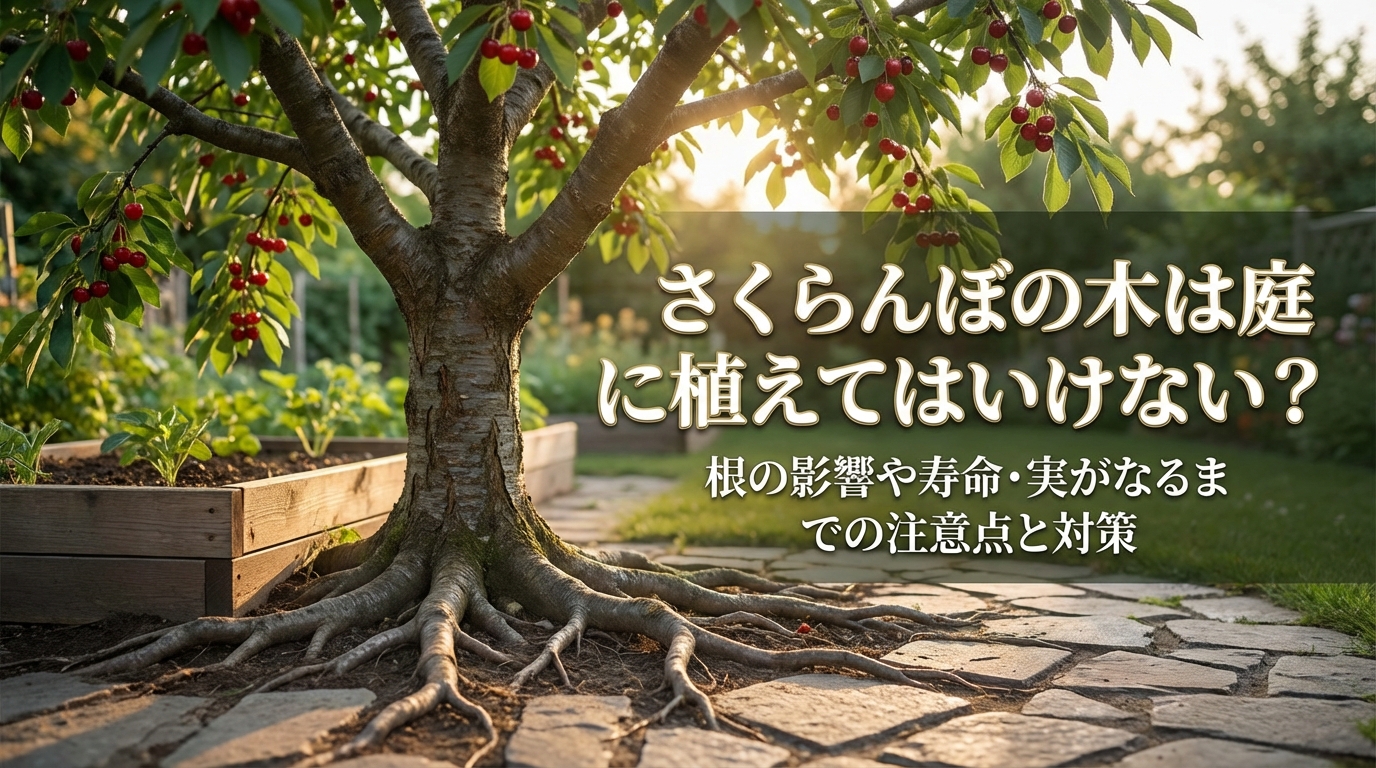 さくらんぼの木は庭に植えてはいけない？根の影響や寿命・実がなるまでの注意点と対策