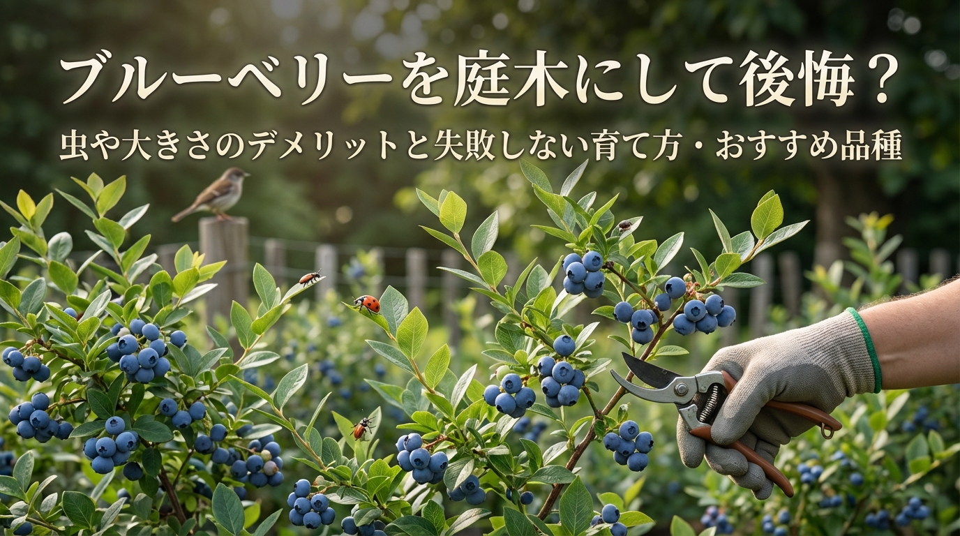 ブルーベリーを庭木にして後悔？虫や大きさのデメリットと失敗しない育て方・おすすめ品種