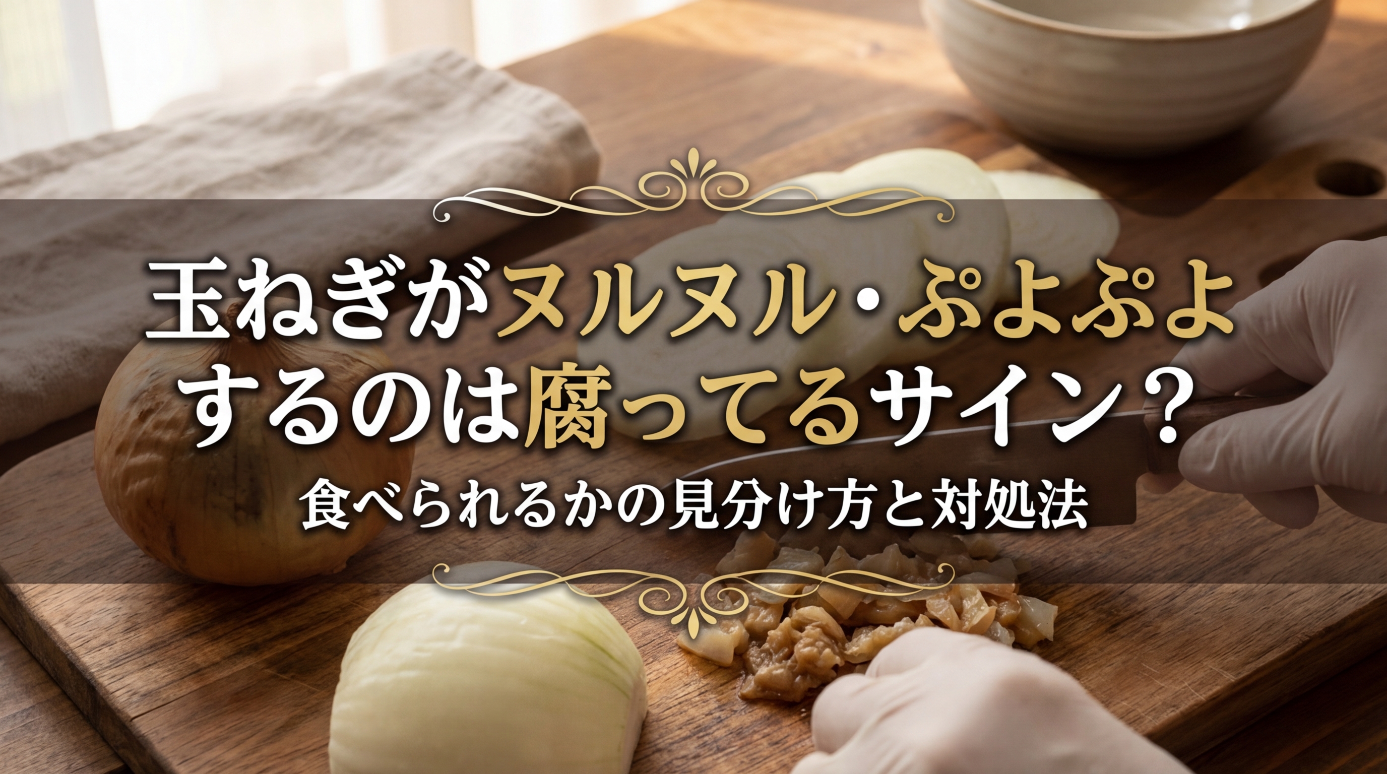 玉ねぎがヌルヌル・ぷよぷよするのは腐ってるサイン？食べられるかの見分け方と対処法