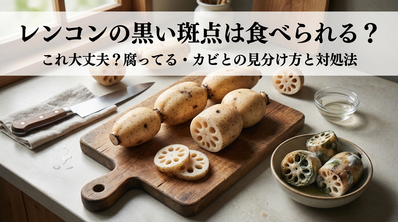 レンコンの黒い斑点は食べられる？これ大丈夫？腐ってる・カビとの見分け方と対処法