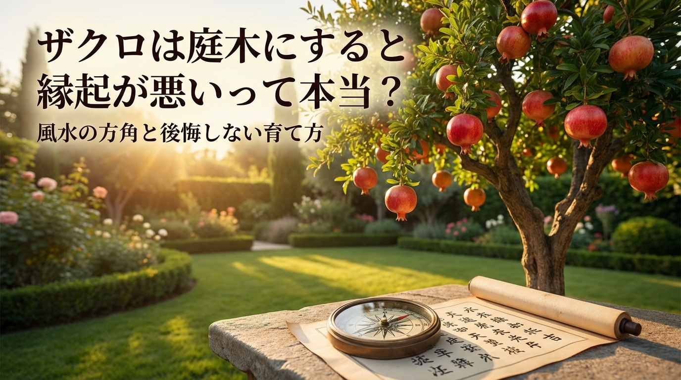 ザクロは庭木にすると縁起が悪いって本当？風水の方角と後悔しない育て方