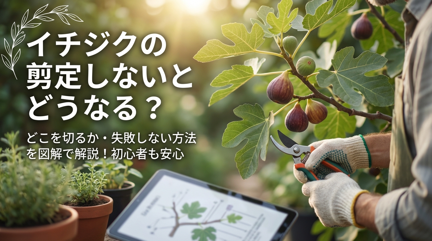 イチジクの剪定しないとどうなる?どこを切るか・失敗しない方法を図解で解説!初心者も安心