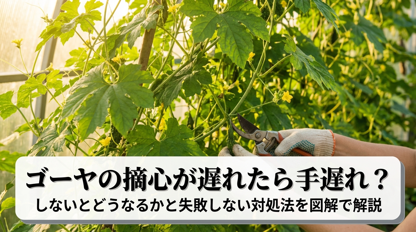 ゴーヤの摘心が遅れたら手遅れ?しないとどうなるかと失敗しない対処法を図解で解説