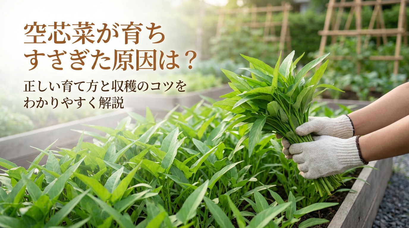空芯菜が育ちすぎた原因は？正しい育て方と収穫のコツをわかりやすく解説