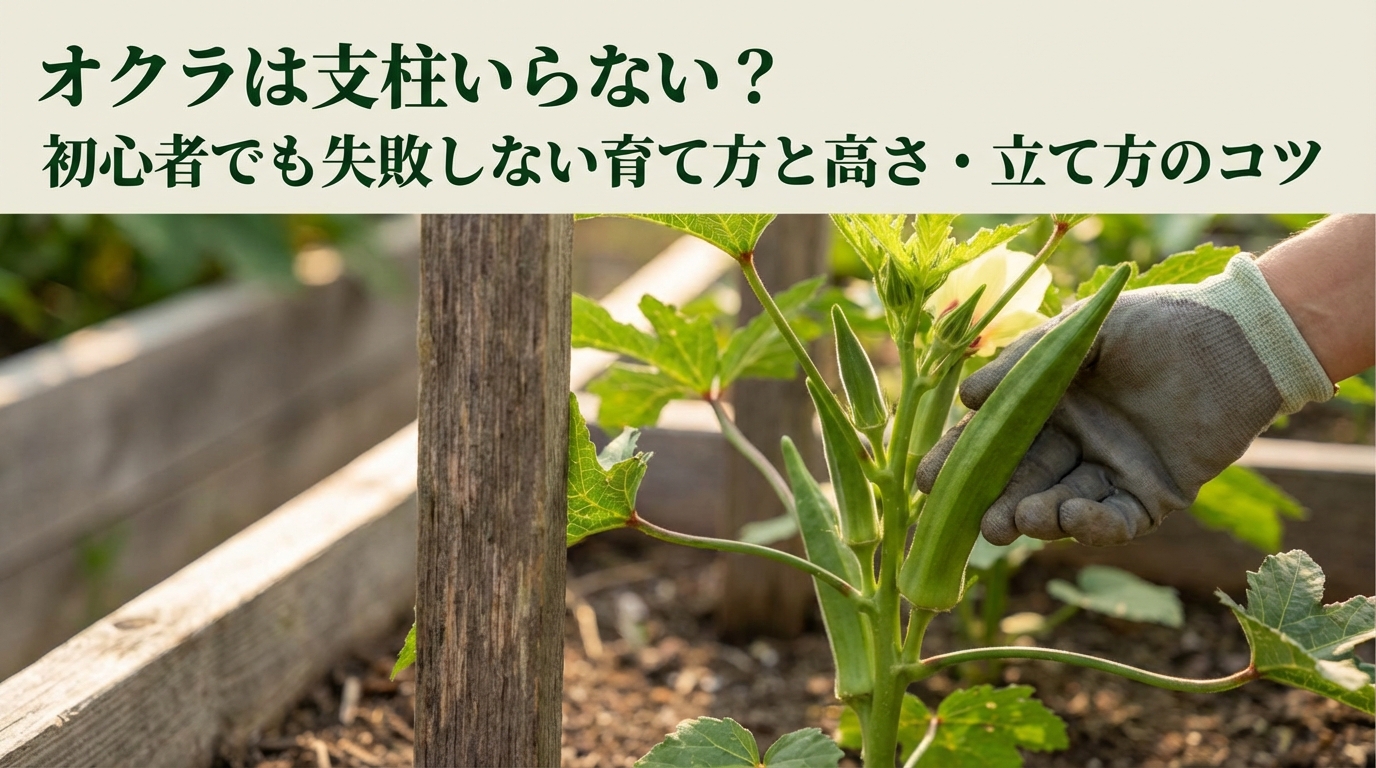 オクラは支柱いらない？初心者でも失敗しない育て方と高さ・立て方のコツ
