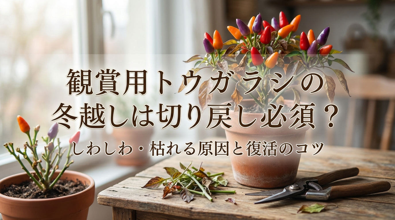 観賞用トウガラシの冬越しは切り戻し必須?しわしわ・枯れる原因と復活のコツ