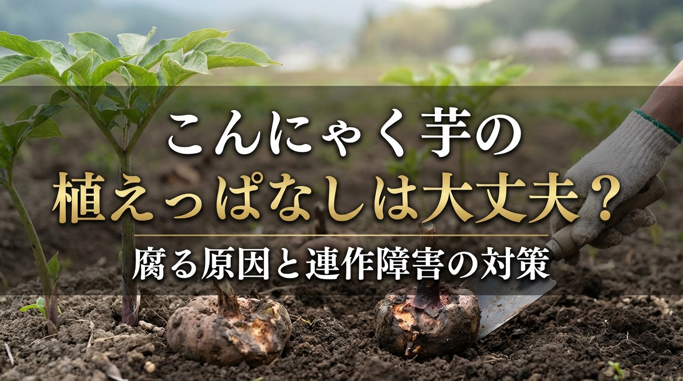 こんにゃく芋の植えっぱなしは大丈夫？腐る原因と連作障害の対策