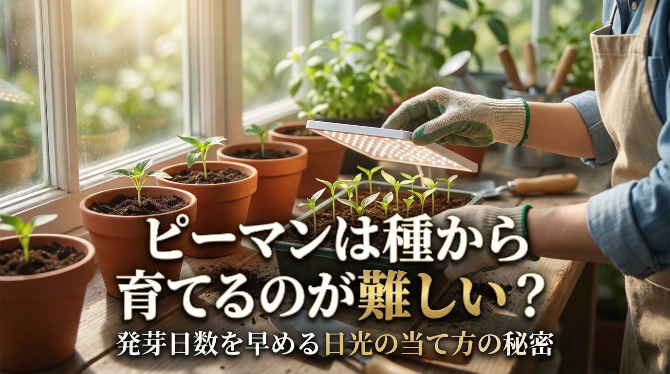 ピーマンは種から育てるのが難しい？発芽日数を早める日光の当て方の秘密