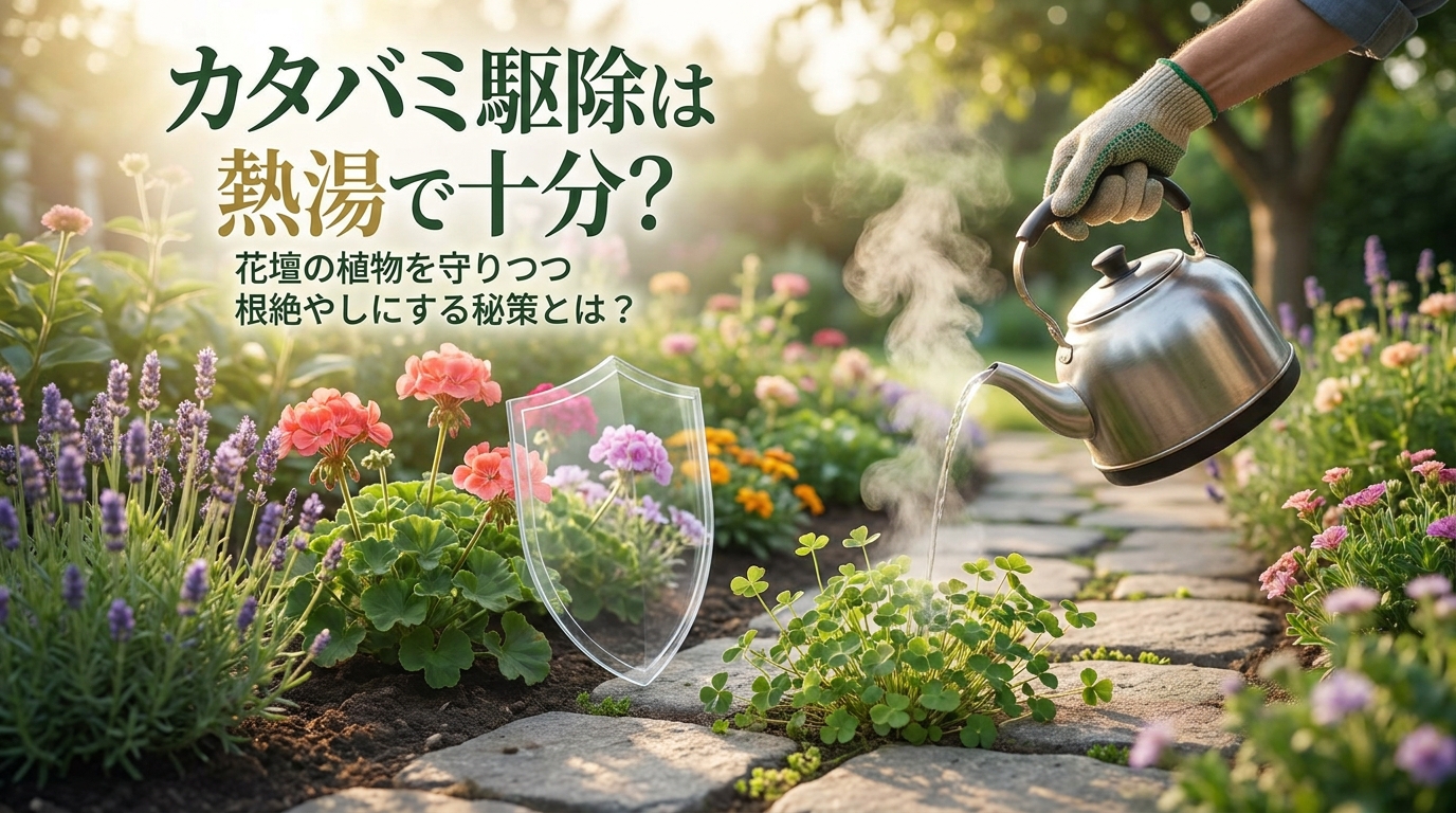 カタバミ駆除は熱湯で十分？花壇の植物を守りつつ根絶やしにする秘策とは？