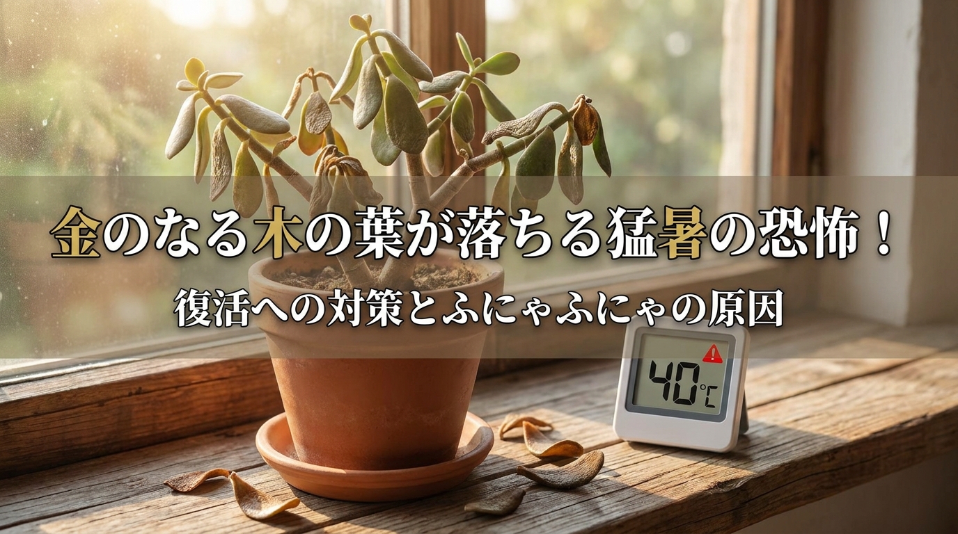 金のなる木の葉が落ちる猛暑の恐怖！復活への対策とふにゃふにゃの原因