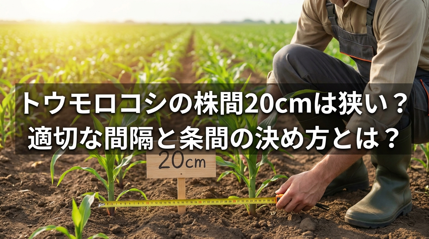 トウモロコシの株間20cmは狭い？適切な間隔と条間の決め方とは？