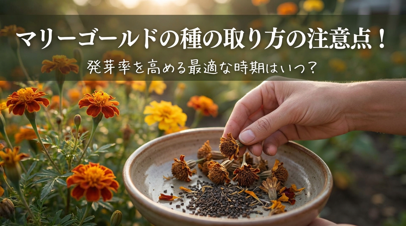 マリーゴールドの種の取り方の注意点！発芽率を高める最適な時期はいつ？