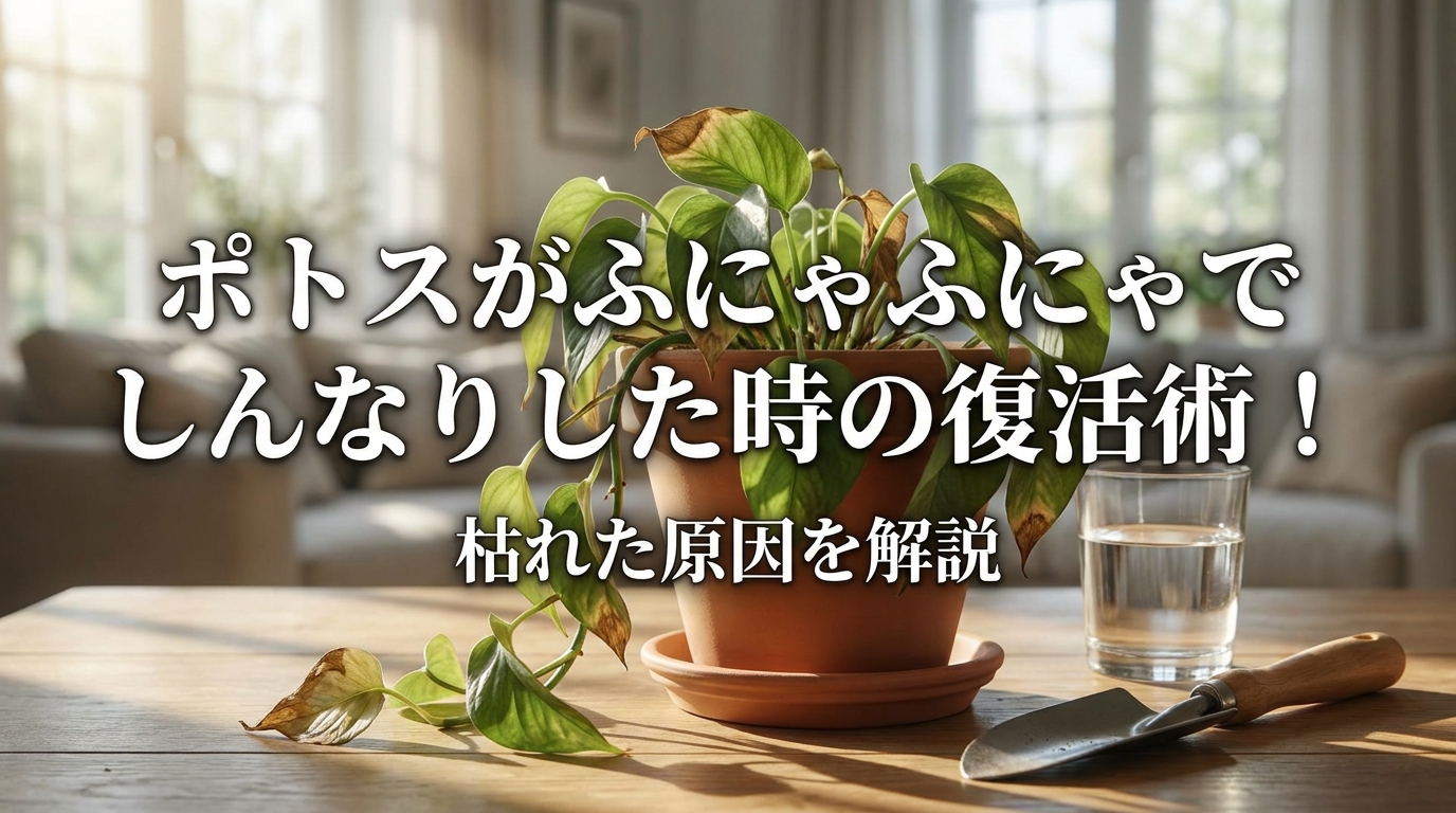 ポトスがふにゃふにゃでしんなりした時の復活術！枯れた原因を解説