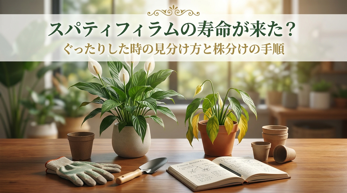 スパティフィラムの寿命が来た?ぐったりした時の見分け方と株分けの手順とは