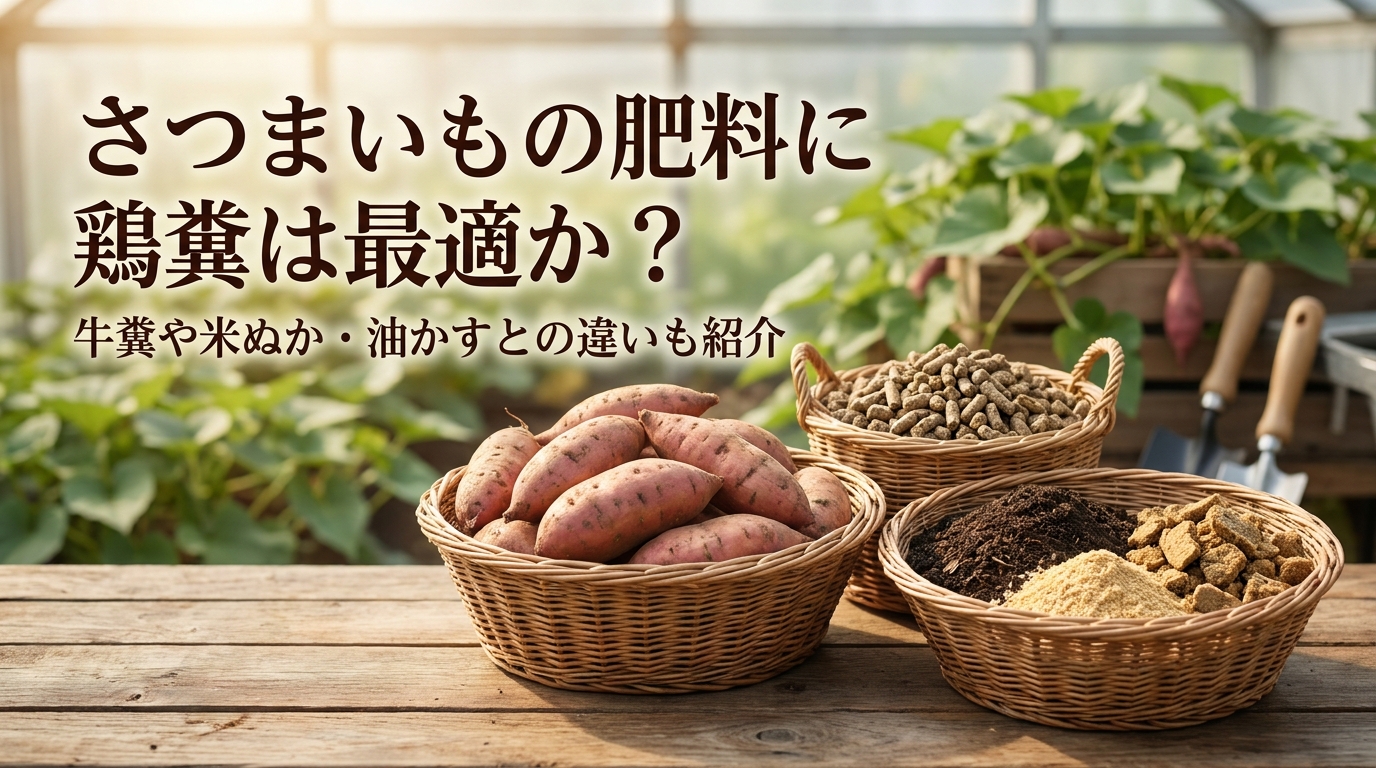 さつまいもの肥料に鶏糞は最適か？牛糞や米ぬか・油かすとの違いも紹介