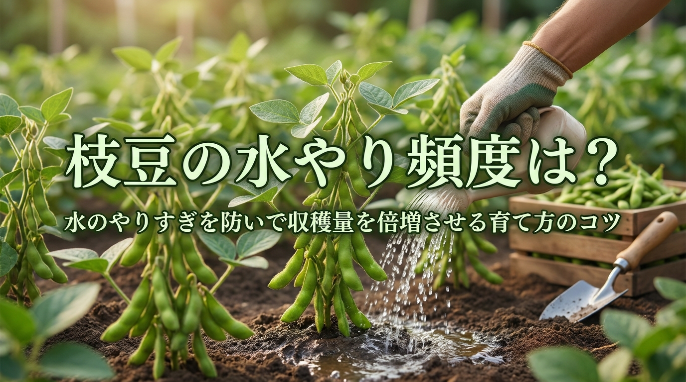 枝豆の水やり頻度は？水のやりすぎを防いで収穫量を倍増させる育て方のコツ