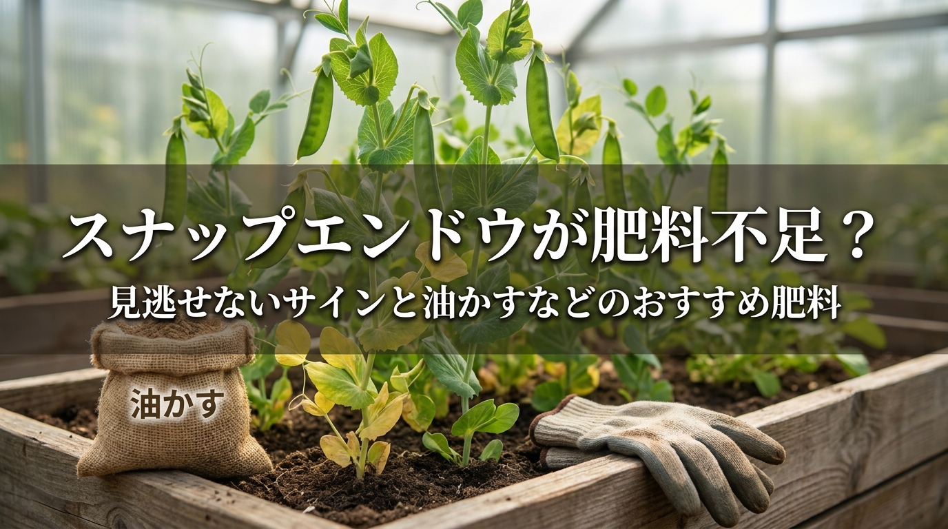 スナップエンドウが肥料不足？見逃せないサインと油かすなどのおすすめ肥料