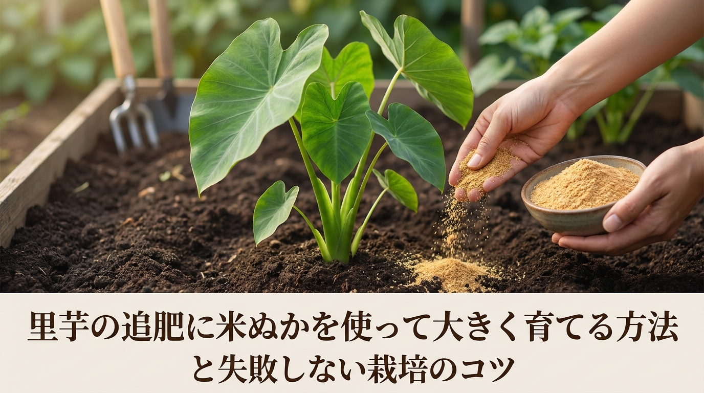 里芋の追肥に米ぬかを使って大きく育てる方法と失敗しない栽培のコツ