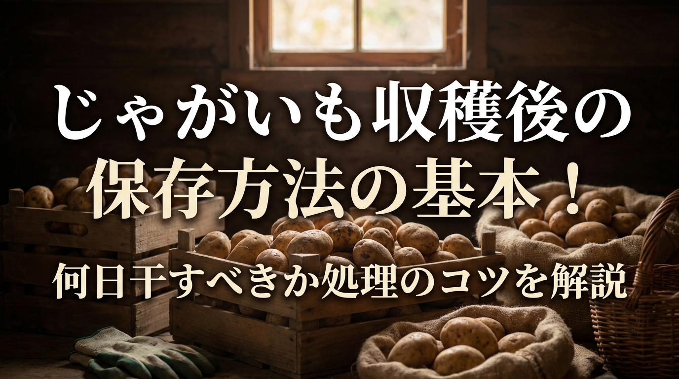 じゃがいも収穫後の保存方法の基本！何日干すべきか処理のコツを解説