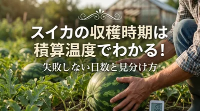 スイカの収穫時期は積算温度でわかる！失敗しない日数と見分け方