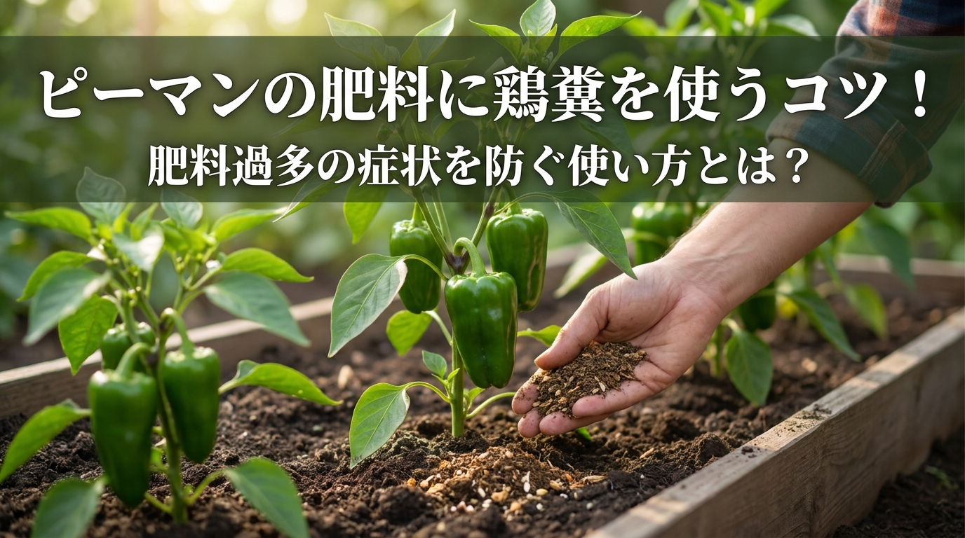 ピーマンの肥料に鶏糞を使うコツ！肥料過多の症状を防ぐ使い方とは？