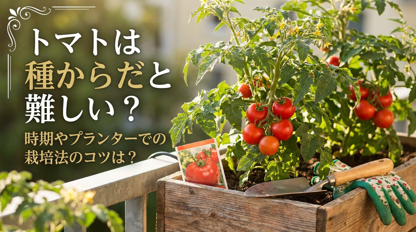 トマトは種からだと難しい？時期やプランターでの栽培法のコツは？