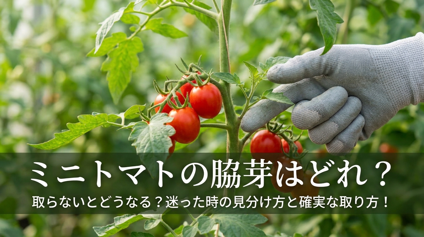 ミニトマトの脇芽はどれ？取らないとどうなる？迷った時の見分け方と確実な取り方！