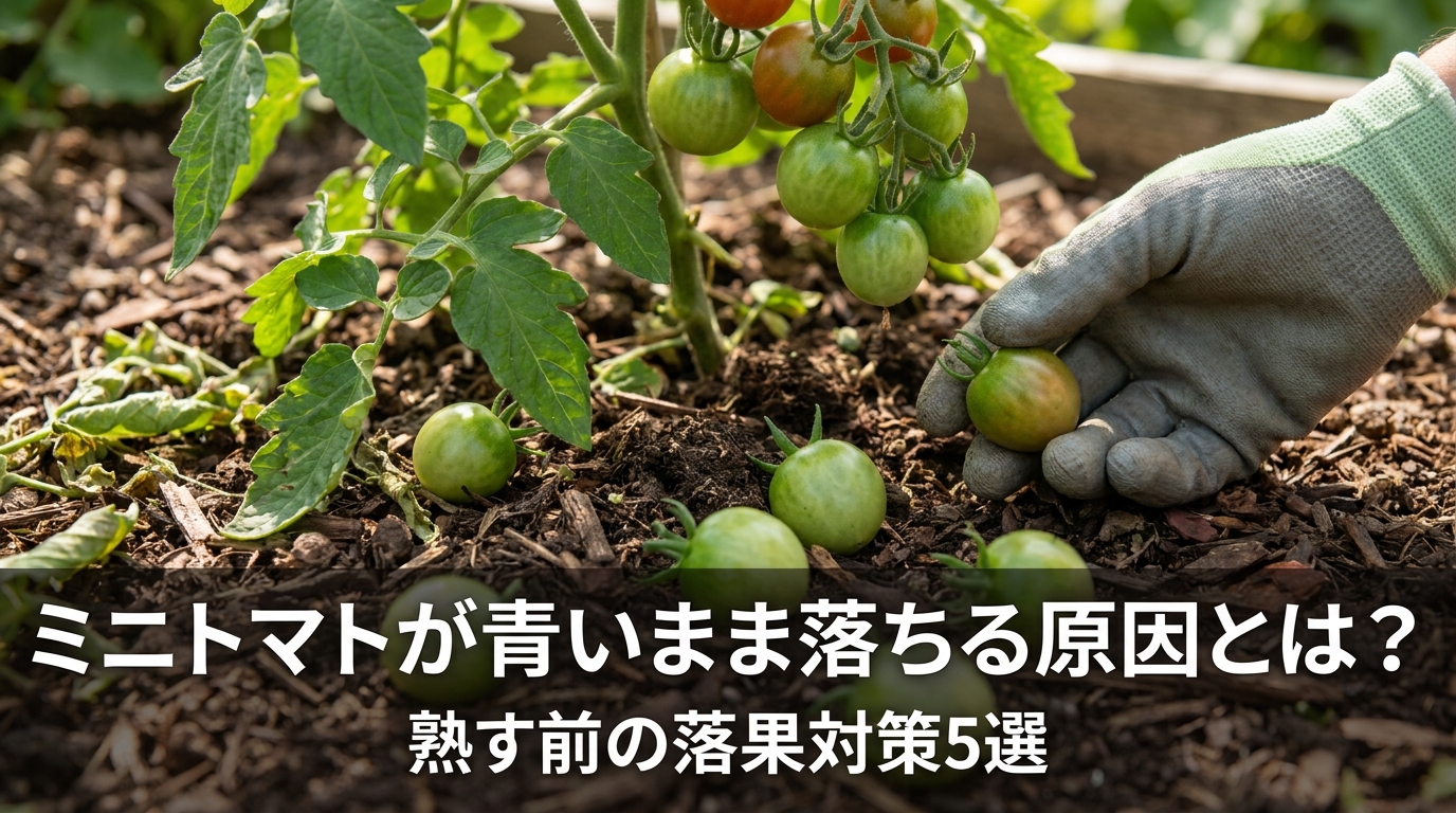 ミニトマトが青いまま落ちる原因とは？熟す前の落果対策5選