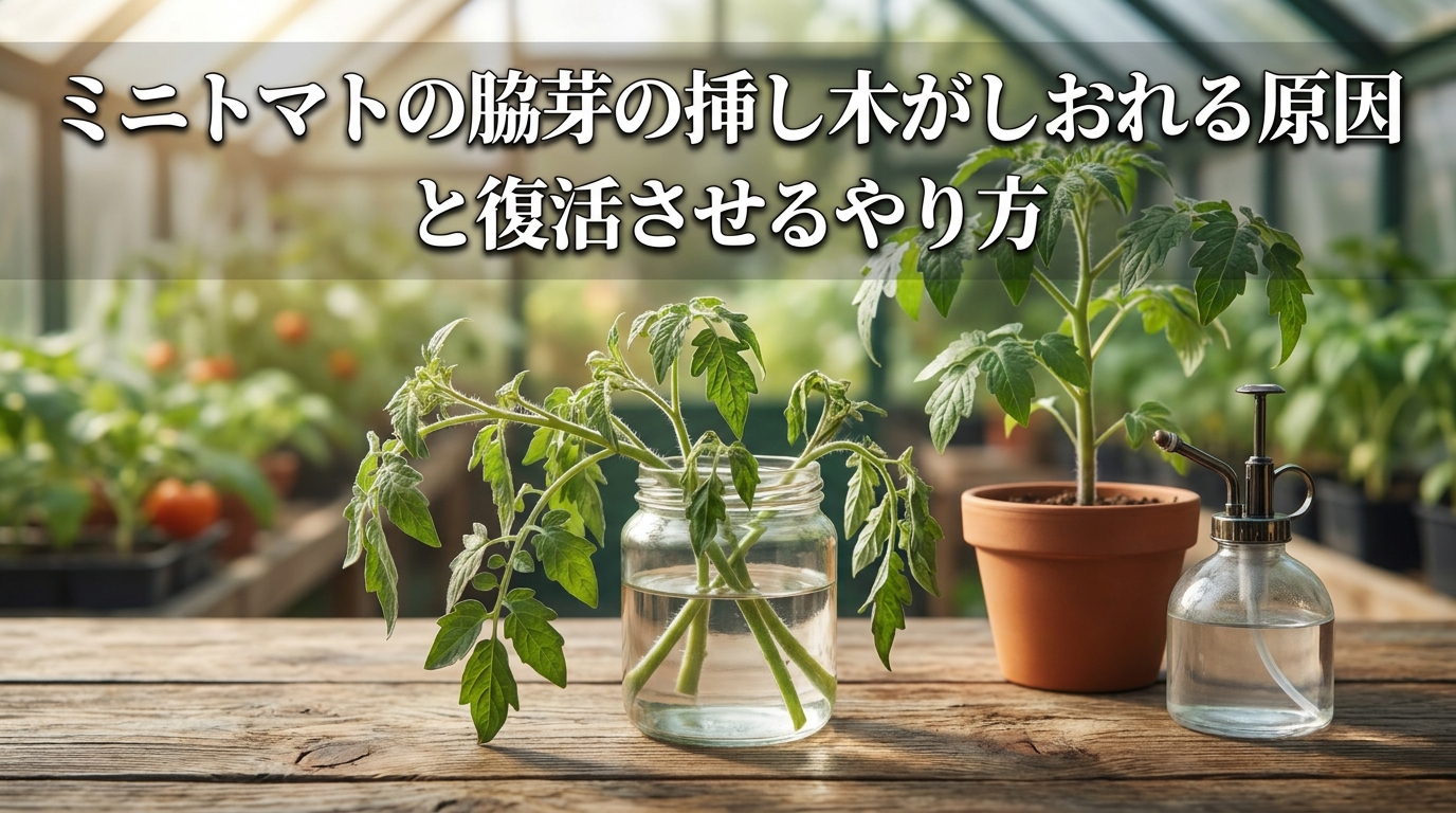 ミニトマトの脇芽の挿し木がしおれる原因と復活させるやり方
