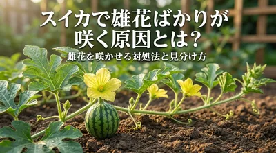 スイカで雄花ばかりが咲く原因とは？雌花を咲かせる対処法と見分け方