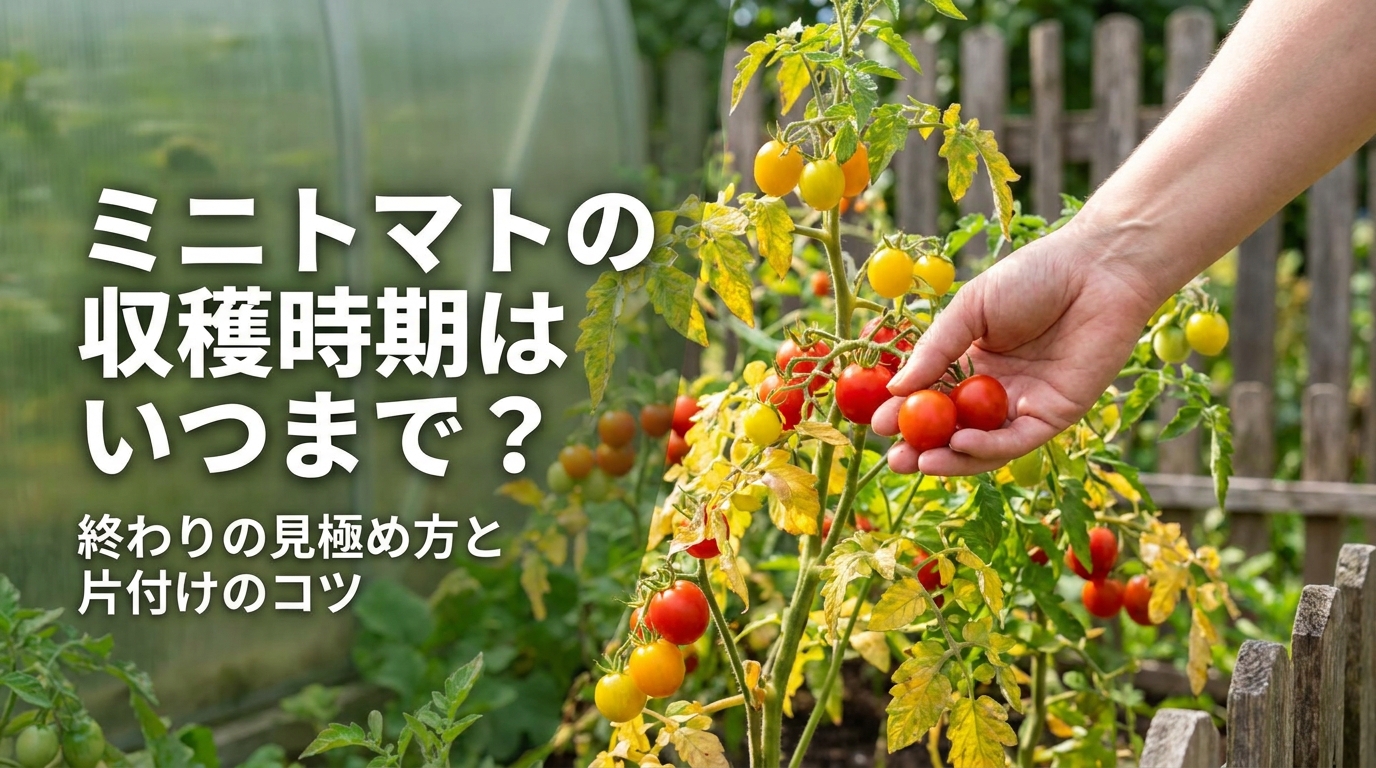 ミニトマトの収穫時期はいつまで?終わりの見極め方と片付けのコツ