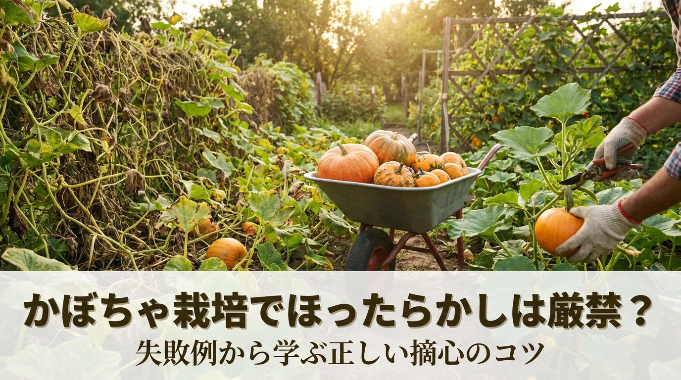 かぼちゃ栽培でほったらかしは厳禁？失敗例から学ぶ正しい摘心のコツ