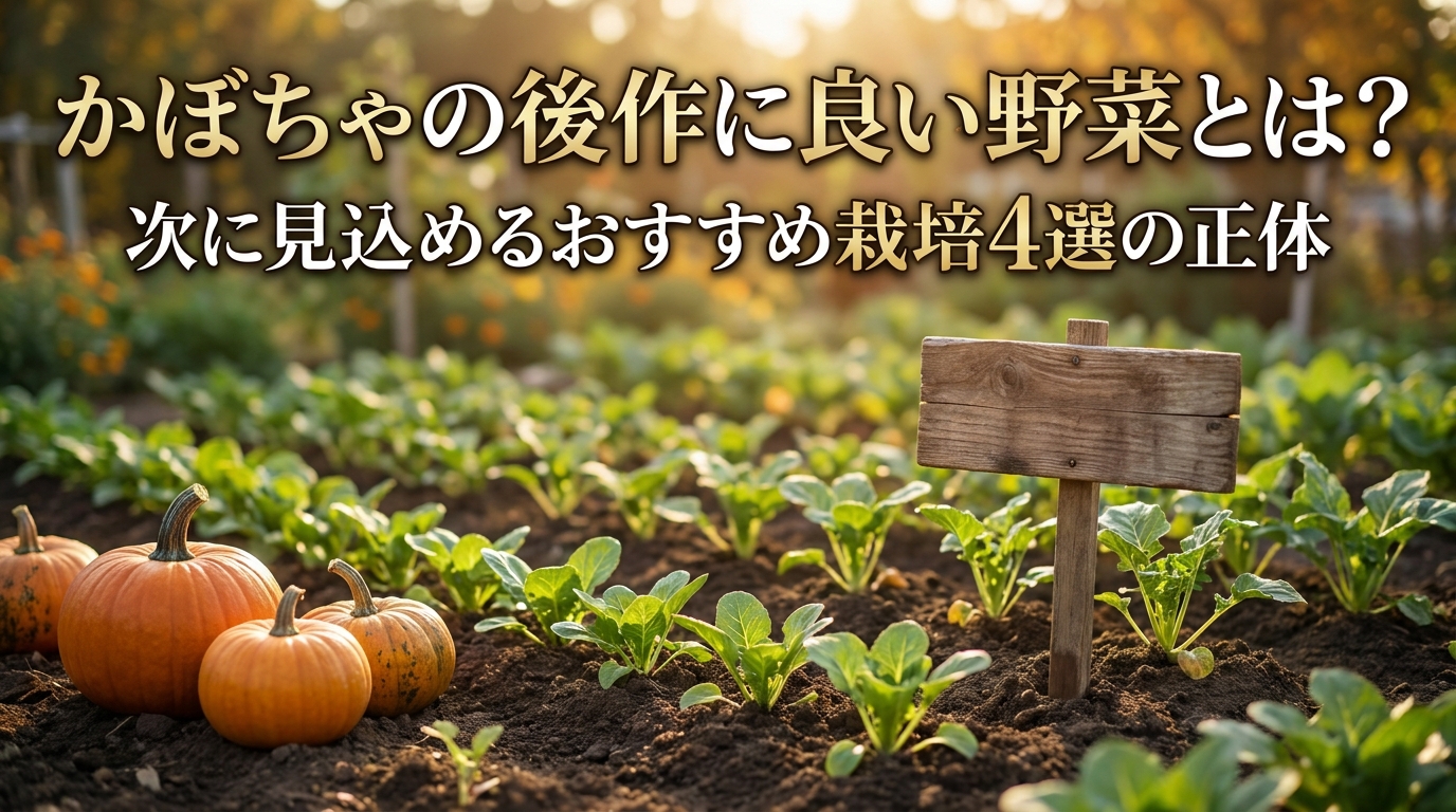 かぼちゃの後作に良い野菜とは？次に見込めるおすすめ栽培4選の正体
