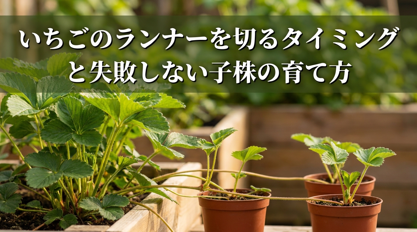 いちごのランナーを切るタイミングと失敗しない子株の育て方