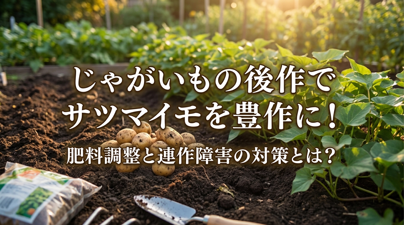 じゃがいもの後作でサツマイモを豊作に！肥料調整と連作障害の対策とは？