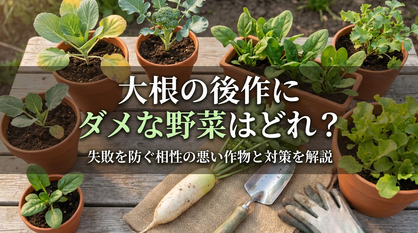 大根の後作にダメな野菜はどれ？失敗を防ぐ相性の悪い作物と対策を解説