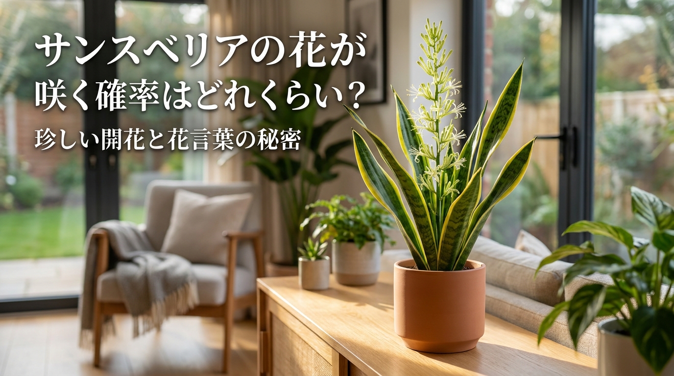 サンスベリアの花が咲く確率はどれくらい？珍しい開花と花言葉の秘密