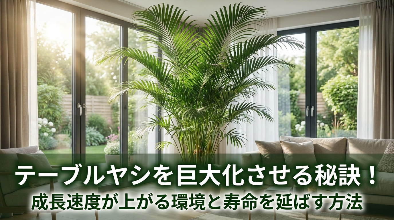テーブルヤシを巨大化させる秘訣！成長速度が上がる環境と寿命を延ばす方法？