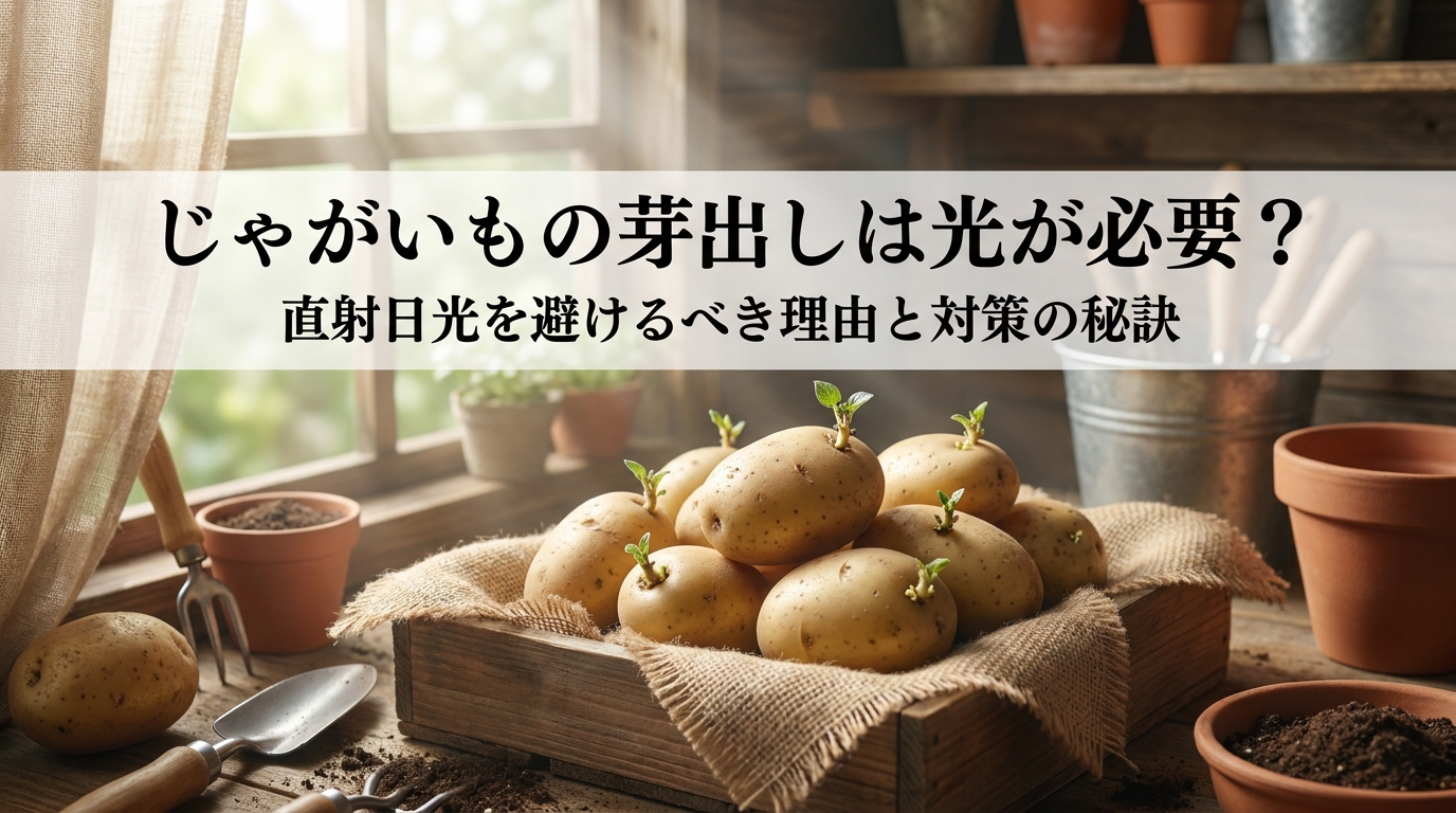 じゃがいもの芽出しは光が必要？直射日光を避けるべき理由と対策の秘訣