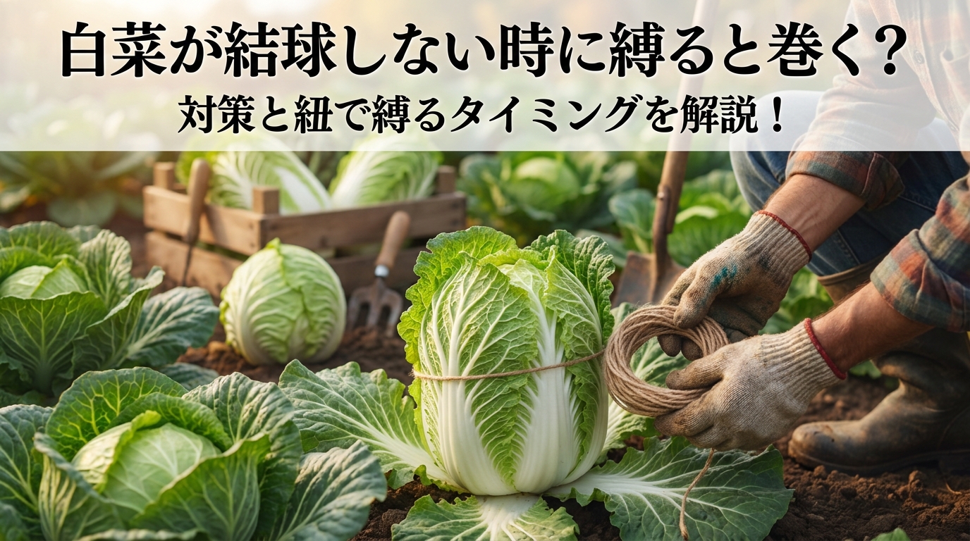 白菜が結球しない時に縛ると巻く？対策と紐で縛るタイミングを解説！
