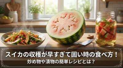 スイカの収穫が早すぎて固い時の食べ方！炒め物や漬物の簡単レシピ