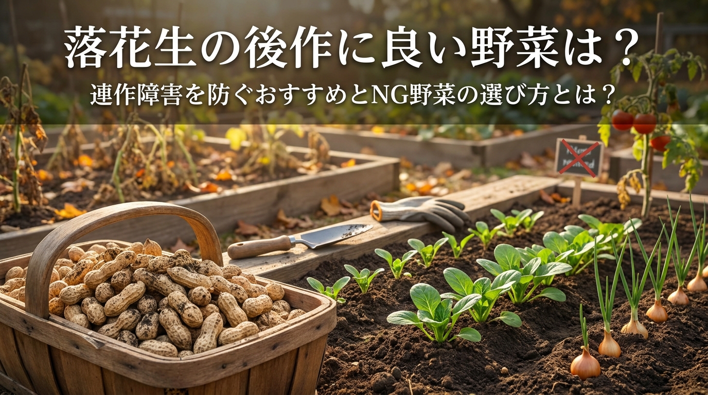 落花生の後作に良い野菜は?連作障害を防ぐおすすめとNG野菜の選び方とは?