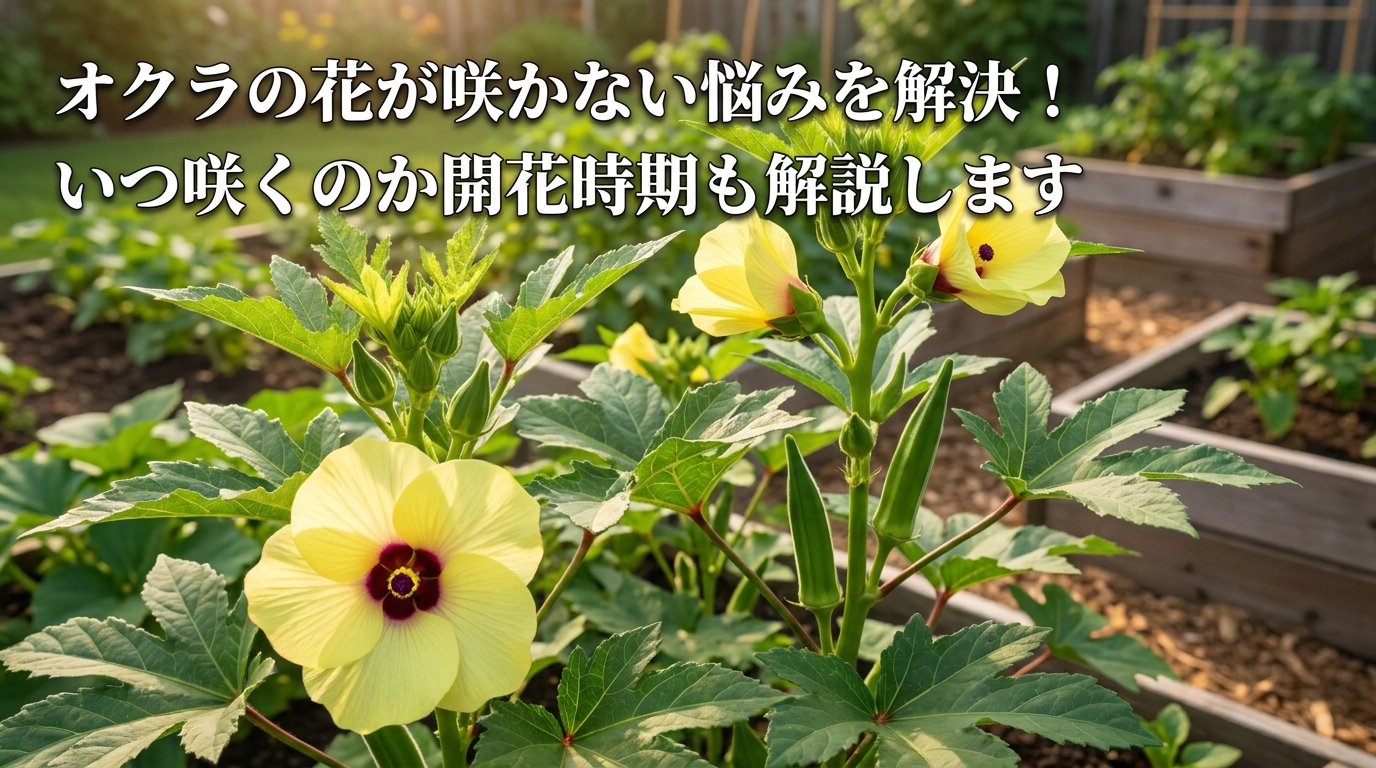オクラの花が咲かない悩みを解決!いつ咲くのか開花時期も解説します