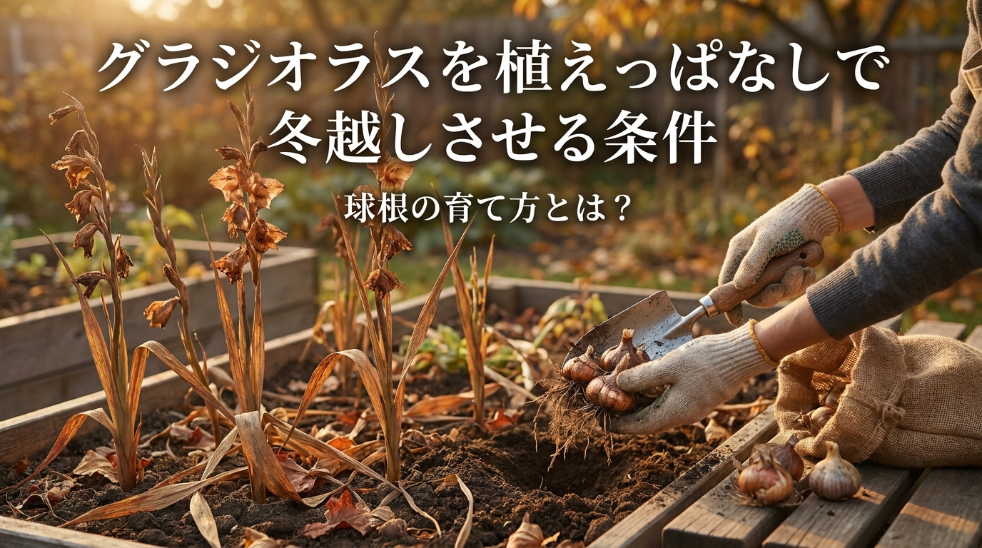 グラジオラスを植えっぱなしで冬越しさせる条件と球根の育て方とは?
