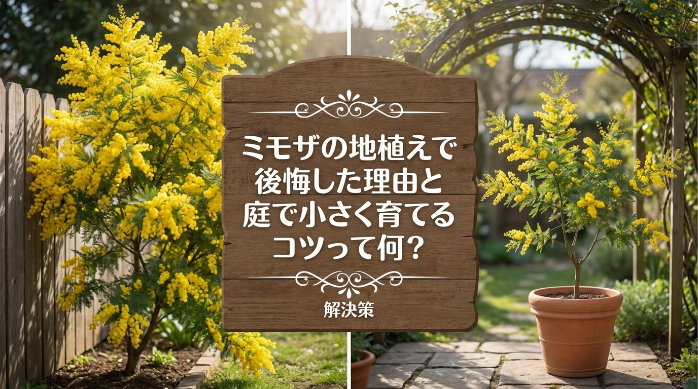 ミモザの地植えで後悔した理由と庭で小さく育てるコツって何？解決策