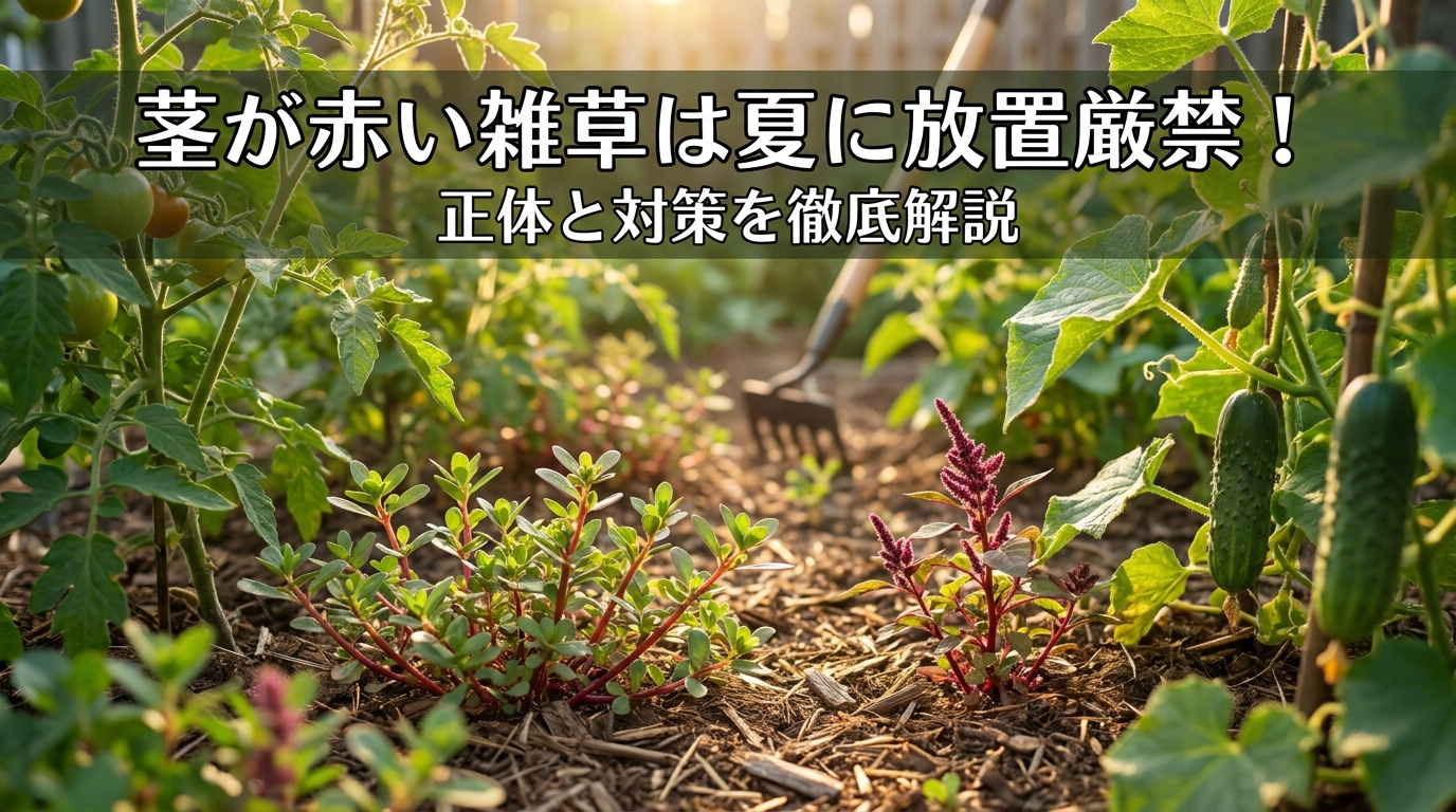 茎が赤い雑草は夏に放置厳禁！正体と対策を徹底解説